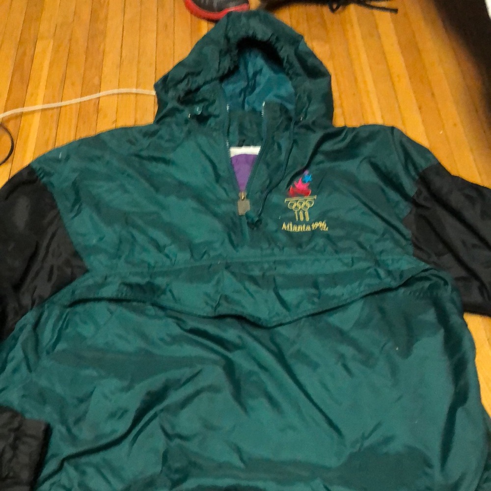 Vintage Teal and Black Atlanta 1996 Olympics Jacket